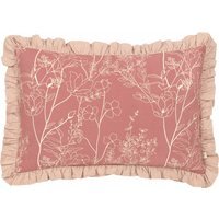 Mae Embroidered Cotton Cushion - Petal / Polyester - image 1