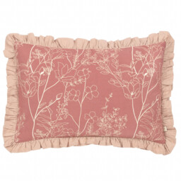 Mae Embroidered Cotton Cushion - Petal / Polyester - thumbnail 2