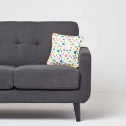 Cotton Multi Colour Polka Dots Cushion Cover - Multi Colour / 30cm - thumbnail 2