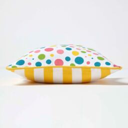Cotton Multi Colour Polka Dots Cushion Cover - Multi Colour / 30cm - thumbnail 3