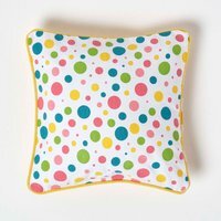 Cotton Multi Colour Polka Dots Cushion Cover - Multi Colour / 30cm - thumbnail 1