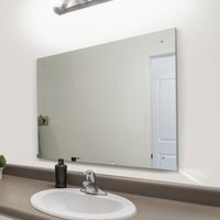 MirrorOutlet 4mm Sheet Mirror Glass Polished Edges - Silver
