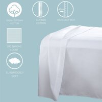 "200 Thread Count 16"" Fitted Sheet - Black / Single" - thumbnail 1
