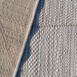 Distressed Textured Flatweave Indoor Outdoor Weatherproof Rug - Beige / 290 x 200cm - thumbnail 4