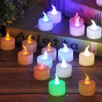 24 Electronic Tealight LED Lamps - Colourful - thumbnail 1