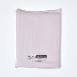 330 Thread Count Egyptian Cotton Satin Stripe Fitted Sheet - Dusky Pink / Double - thumbnail 4