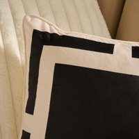 OHS Square Print Cushion Covers - Black/White / 45cm / 4