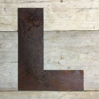Personalised Metal lettering , Personalised Gift For Him or Her, Rusty Letter L - Rusted