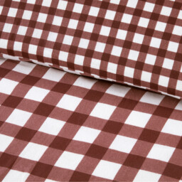 Catriona Gingham Duvet Set - Burgundy / Superking - thumbnail 4