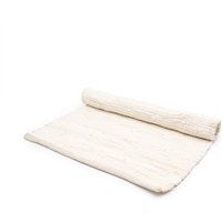 Small Indian Handloom Cotton Rug Cream, Elegant Durable - Cream