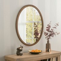 Contemporary Oval Wall Mirror Bronze - Bronze / 45cm