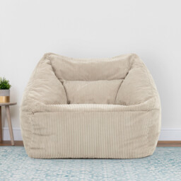 Giant Cord Armchair Bean Bag - Stone - thumbnail 2