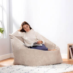 Giant Cord Armchair Bean Bag - Stone - thumbnail 5
