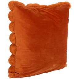 Verbier Rust Faux Fur Cushion  - Rust - thumbnail 4