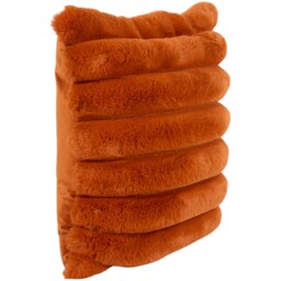 Verbier Rust Faux Fur Cushion  - Rust - thumbnail 3