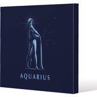 Sign Of The Zodiac Aquarius Gallery Canvas - Blue / 101cm