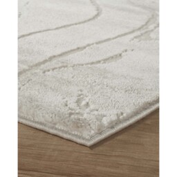 Novu Modern Abstract Action Living Room Area Rug Metallic Sheen- Stream Beige - Beige / 170cm - thumbnail 4