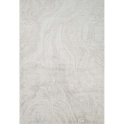 Novu Modern Abstract Action Living Room Area Rug Metallic Sheen- Stream Beige - Beige / 170cm - thumbnail 5