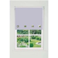 Square Eyelet Edge Roller Blind (165cm Drop) - White / 115cm