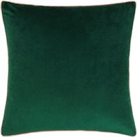 Meridian Velvet Piped Cushion - Emerald-Blush / 45cm / Feather