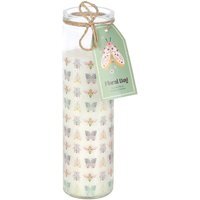 Floral Bug Scented Garden Rose Glass Tube Candle - 50 Hour Burn Time