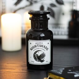 Mystic Raven Deadly Nightshade Candle Gothic Apothecary Scent - Black - thumbnail 2