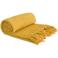Honeycomb Throw - Ochre / 178cm / 254cm
