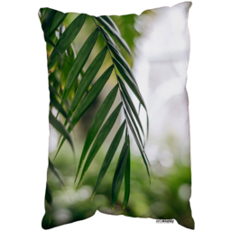 Closeup Of Green Palm Leaf Cushion - Green - thumbnail 2