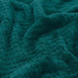 Waffle Honeycomb Mink Throw - Teal / 200cm - thumbnail 4