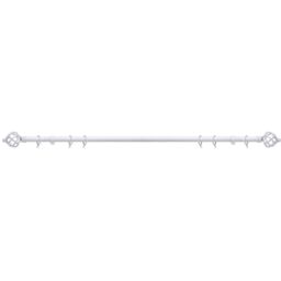 19 mm Extendable Metal Curtain Poles Rods - White / 210cm - thumbnail 3