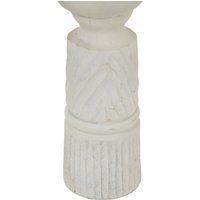 Carved Candle Holder Bloomville Collection for Elegant Decor - White - thumbnail 1