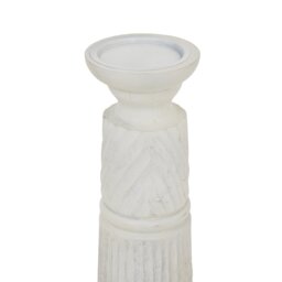 Carved Candle Holder Bloomville Collection for Elegant Decor - White - thumbnail 3