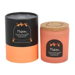 Mabon Apple Wheel of the Year Candle Autumn Equinox Vegan Burn - Peach - thumbnail 4