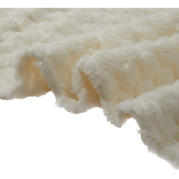 Beige Polyester Throw Blanket - Beige / 230cm - thumbnail 4