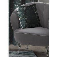 Metallic Distressed Velvet Cushion - Green