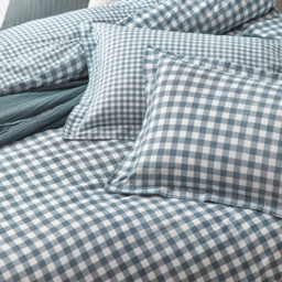 Barton Gingham Check Duvet Cover Set - Navy / Double - thumbnail 3