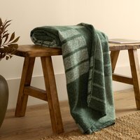 Harlech Woven Reversible Throw - Moss