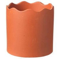 Indoor Ceramic Wave Pot - Clay / 13.5cm