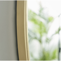 Emma Round Gold Frame Wall Mirror - Gold / 61cm - thumbnail 4