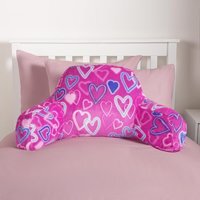 Kids Heart Fleece Cuddle Cushion - Pink