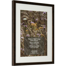 Thetford Dark Wood Effect Frame - Brown / 14 x 11in - thumbnail 2