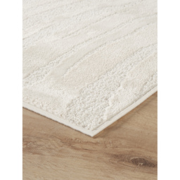 Hamilton Modern Metallic Sheen Area Rug - Marble Inspired Design Rug - Cream / 290cm - thumbnail 2