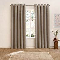 Verso Suede Blackout Eyelet Curtains - Cinnamon / 229cm / 137cm - image 1