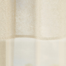 Pair of Andorra Textured Fabric Header Sheer Voile Panels - Cream / 229cm - thumbnail 4