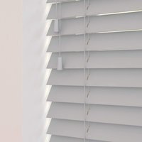Wooden Venetian Blinds With Strings - Relaxed Grey / 75cm