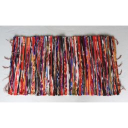 Colorful Handmade Velvet Rug Indian Cotton Recycled Textile Rug - Multi - thumbnail 5