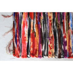 Colorful Handmade Velvet Rug Indian Cotton Recycled Textile Rug - Multi - thumbnail 3