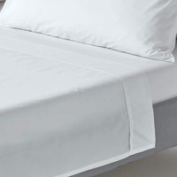 200 Thread Count Egyptian Cotton Flat Sheet - White / Superking - image 1