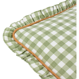 Maude Gingham Piped Polyester Filled Cushion - Sage - thumbnail 4
