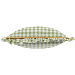Maude Gingham Piped Polyester Filled Cushion - Sage - thumbnail 3